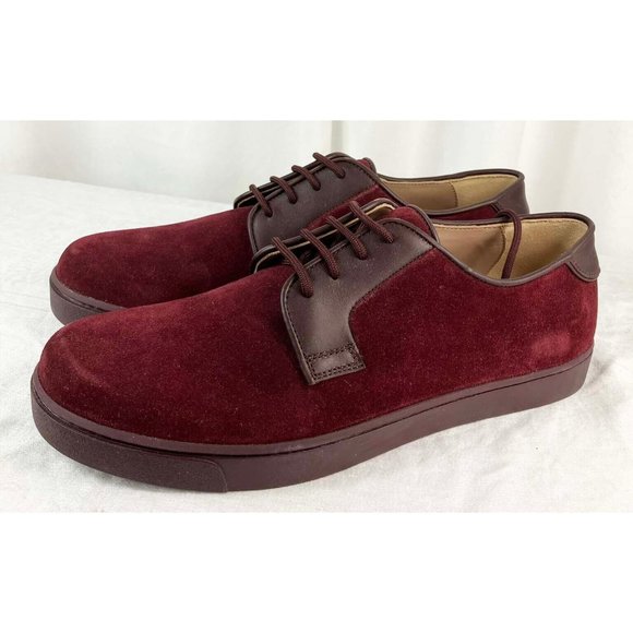 42 Gianvito Rossi Burgundy Win Maroon Red Suede Fashion Sneaker - Picture 1 of 6